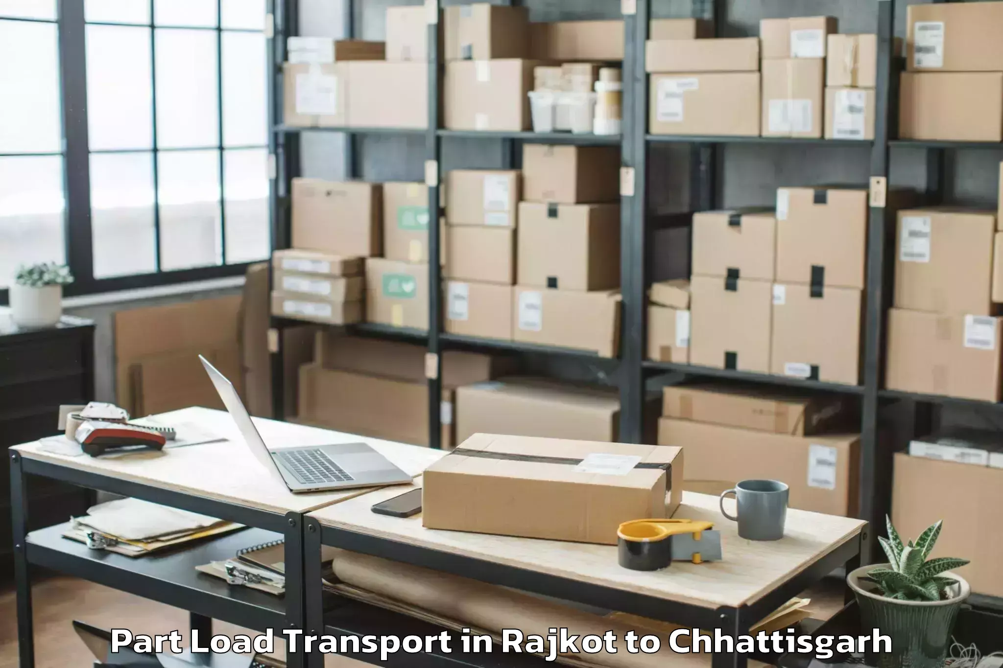 Book Rajkot to Keshkal Part Load Transport